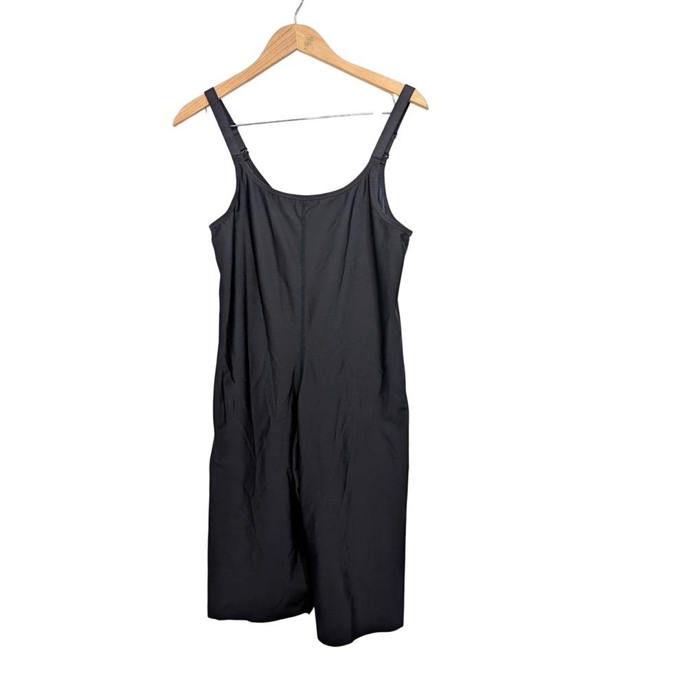 Isavela Compression Bodysuit Black Ruched Bust Open Gusset - 2XL